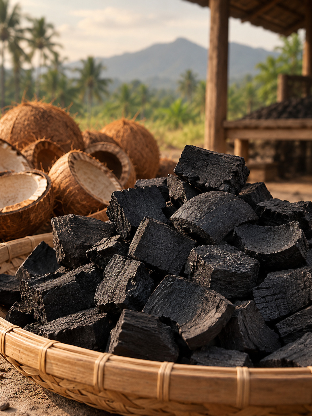 Coconut shell charcoal wholesale export consignment