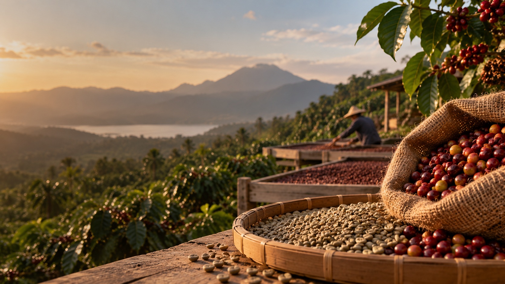Wet-Hulled Sumatran and Washed Javanese Arabica